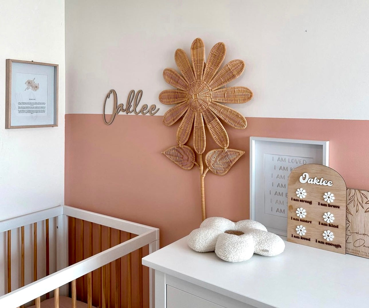 Wood Affirmation Plaque - Floral