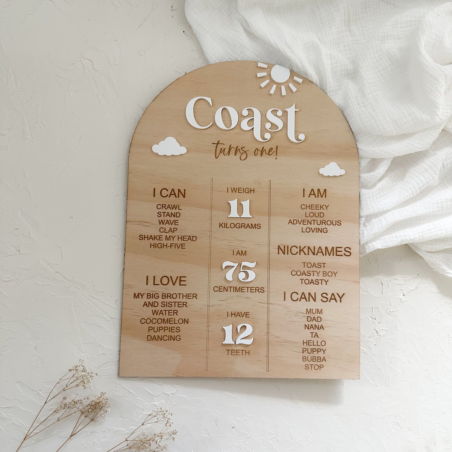 Milestone Board- sun