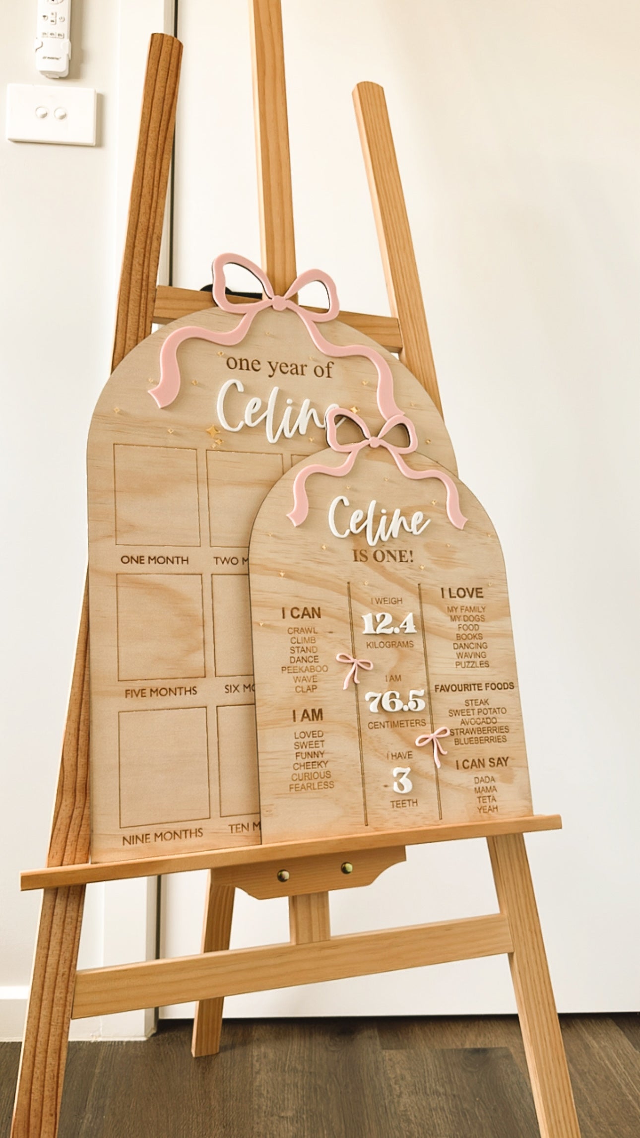 Bow First Birthday Set