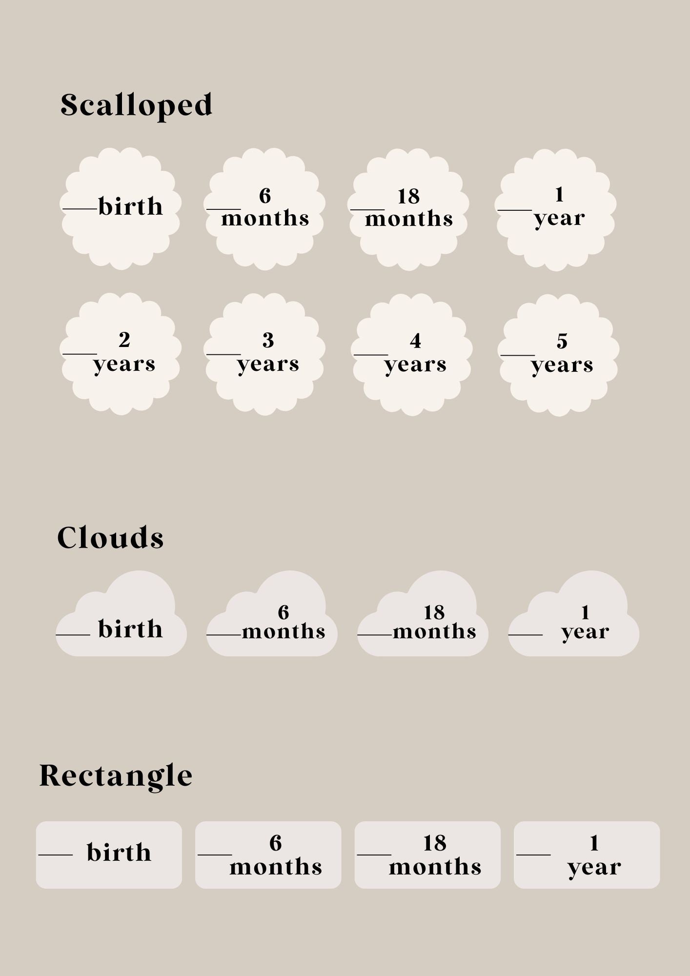 Height chart markers