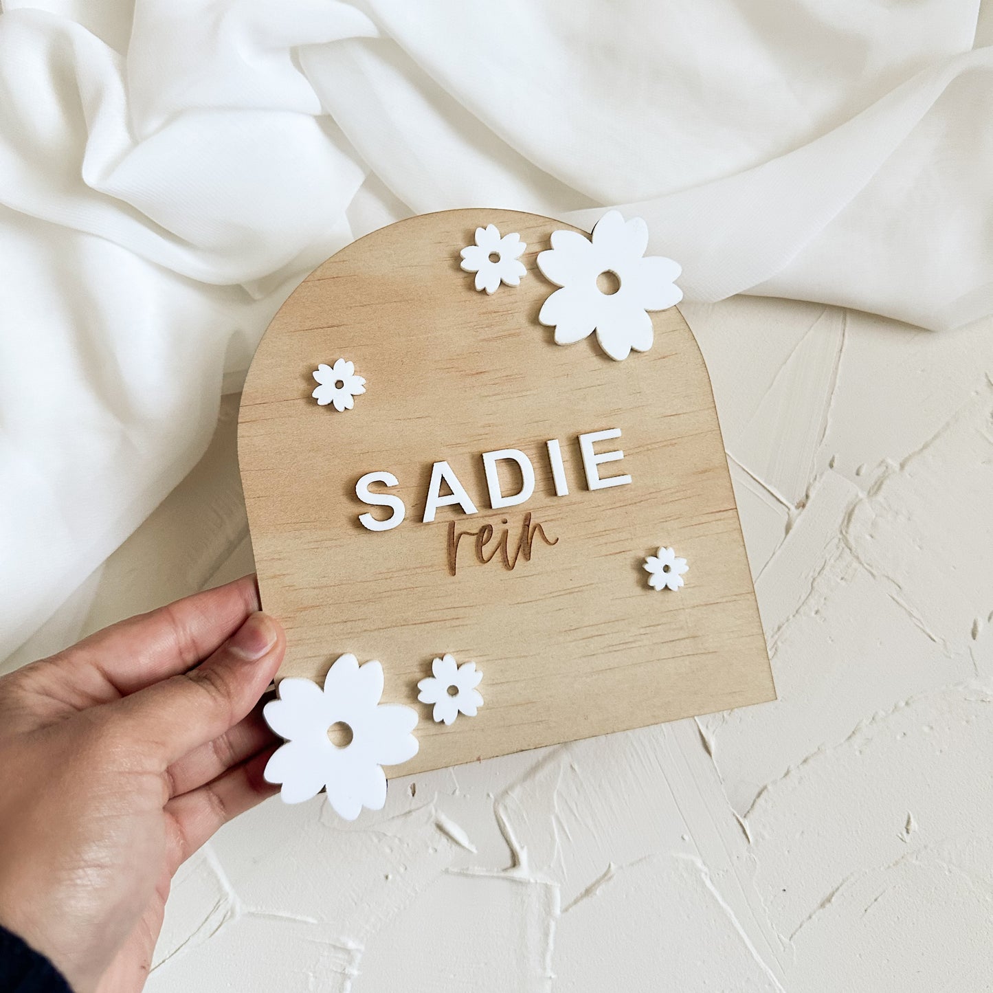 Floral Name Plaque