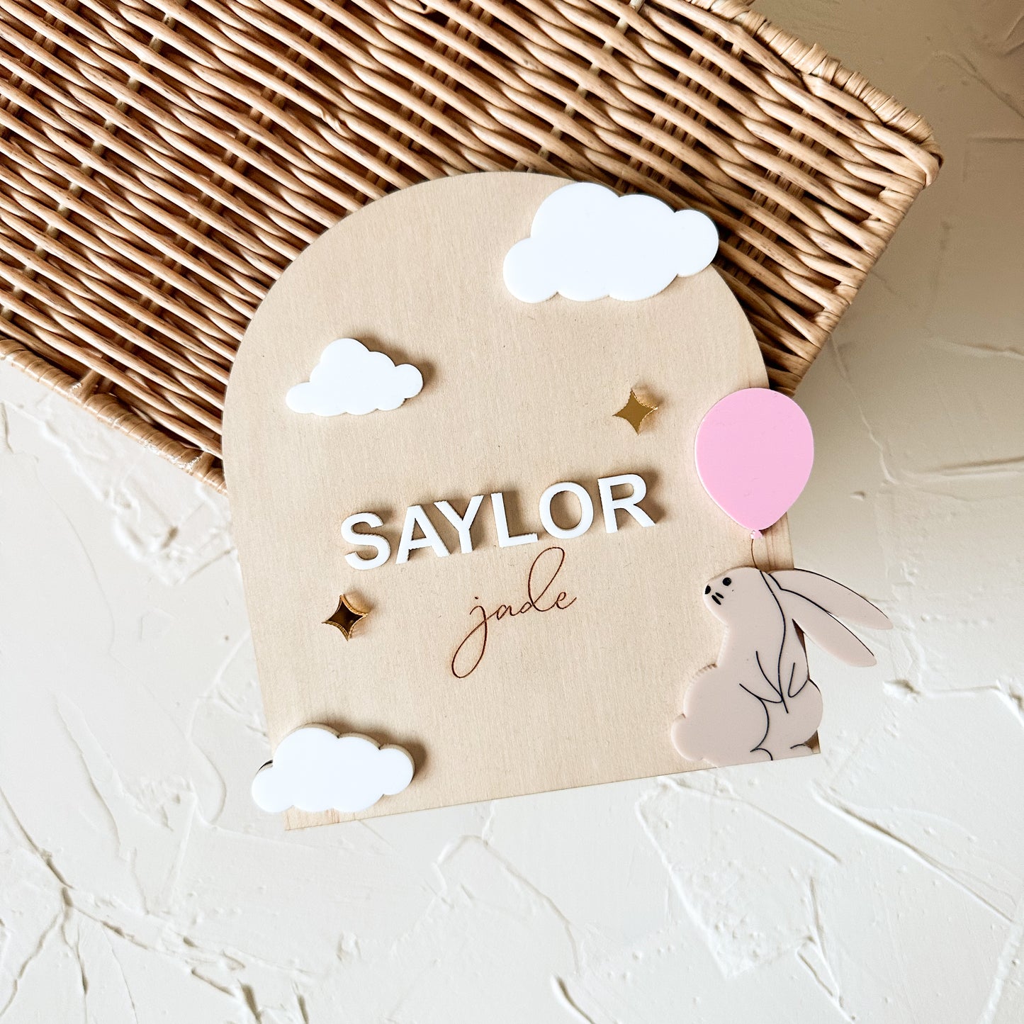 Bunny Name Plaque