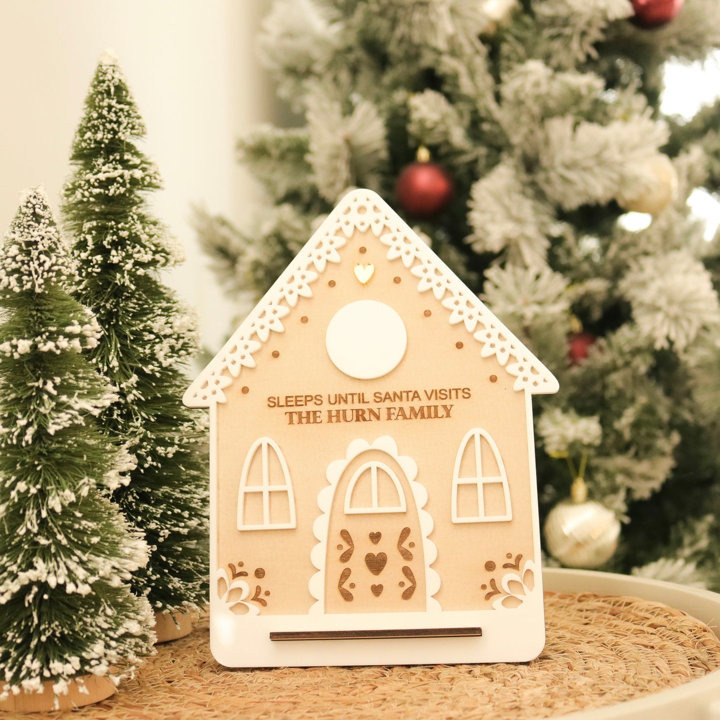 Days Till Santa Visits Gingerbread house