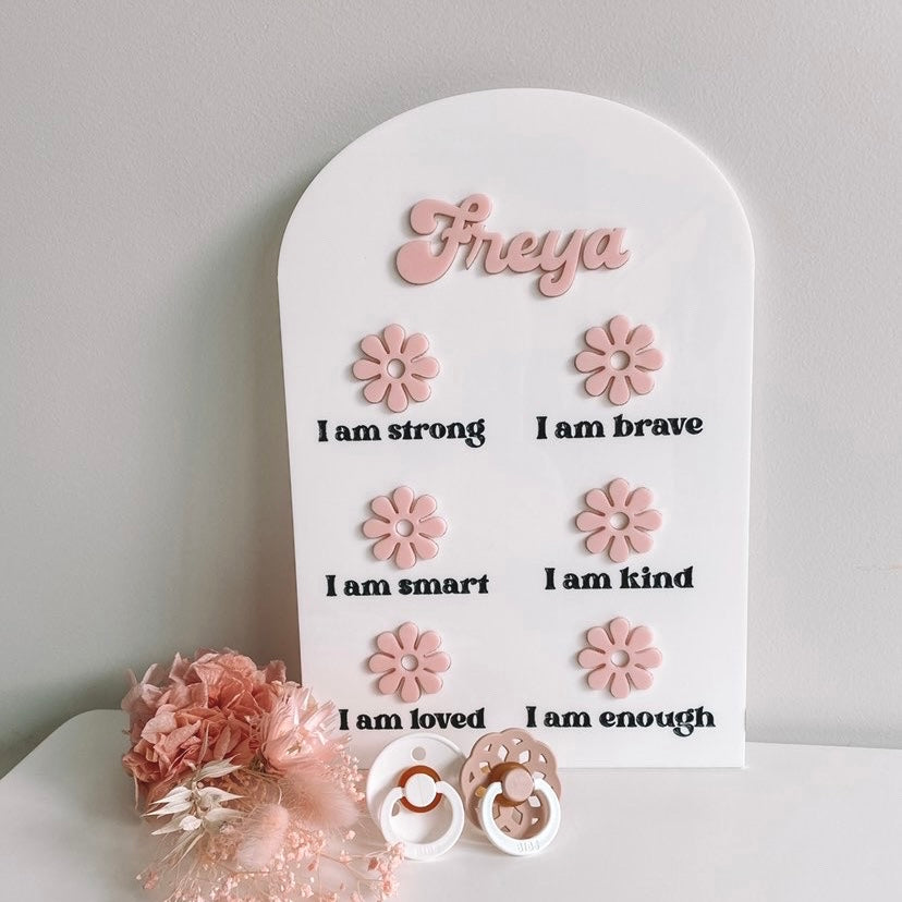 Affirmation plaque- Floral