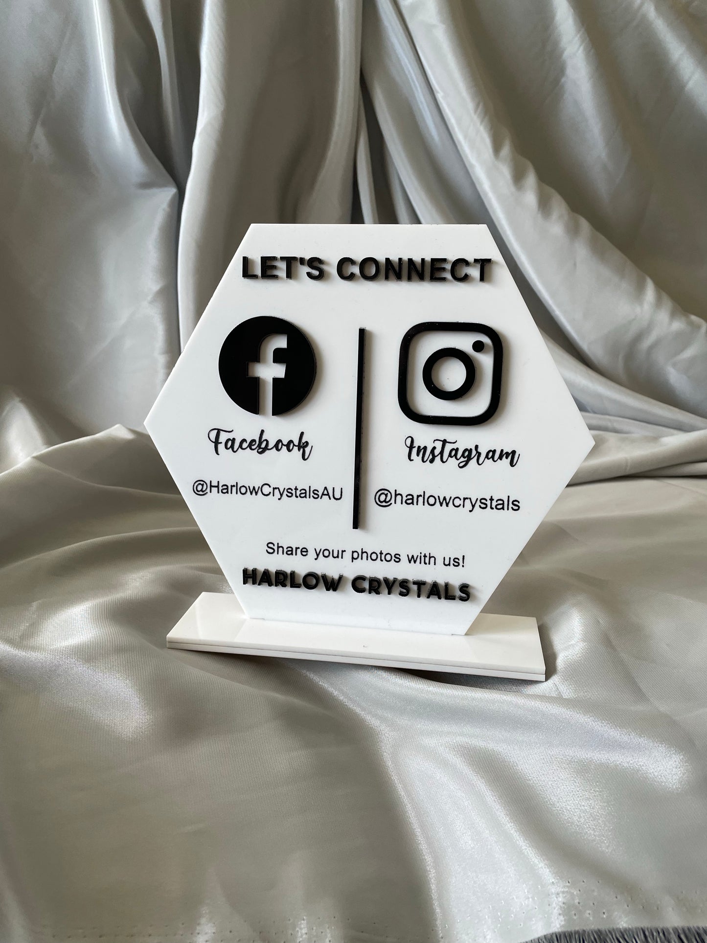 Hexagonal Social Media Sign