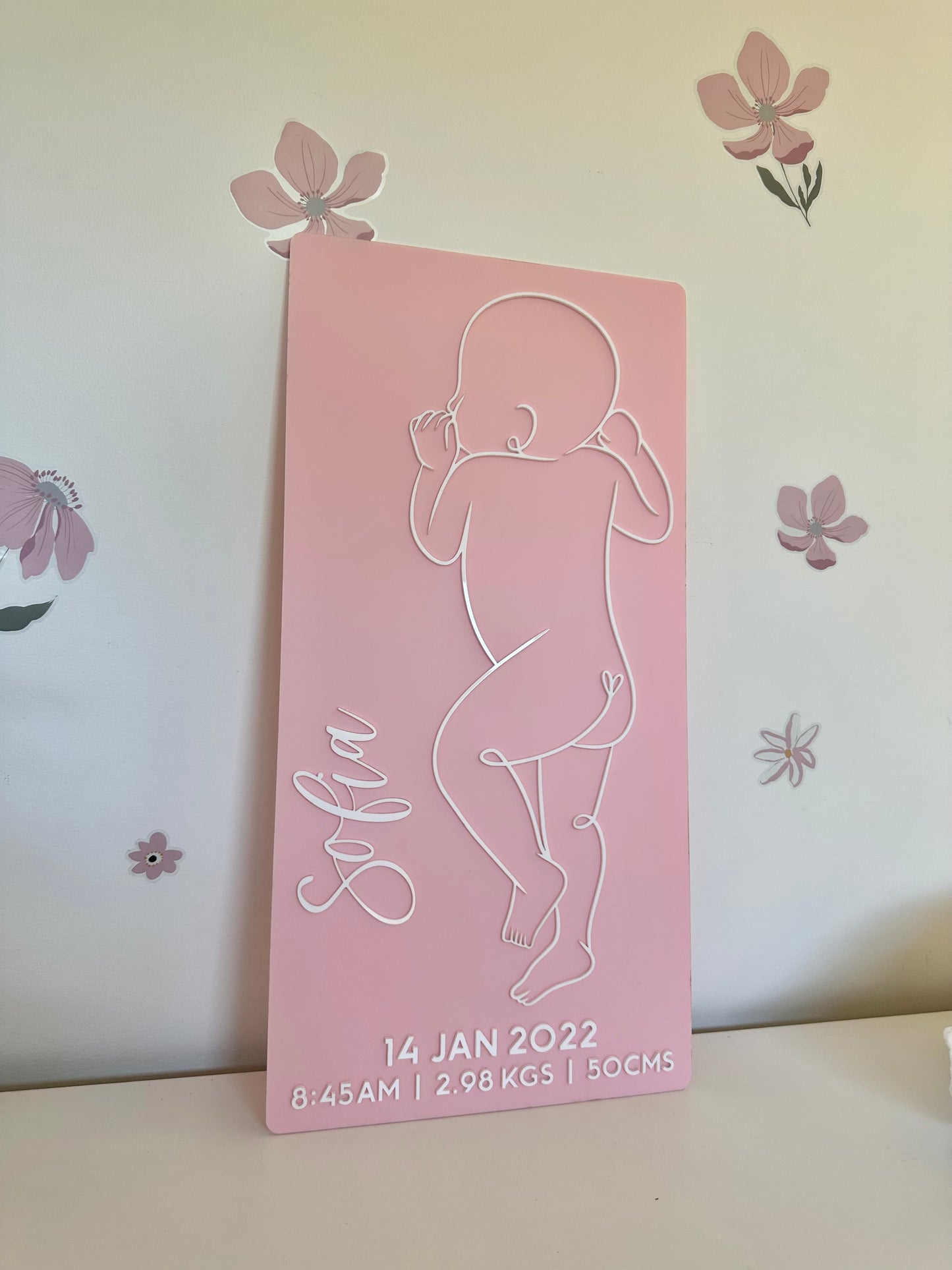 1:1 Scale Birth Plaque