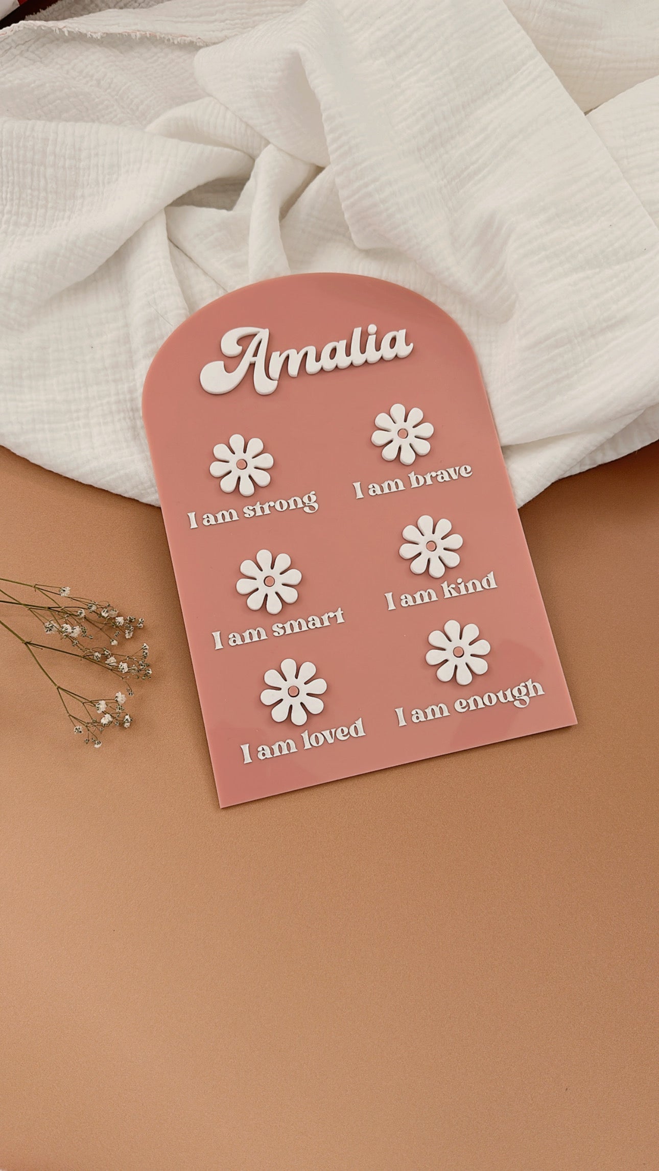 Affirmation plaque- Floral