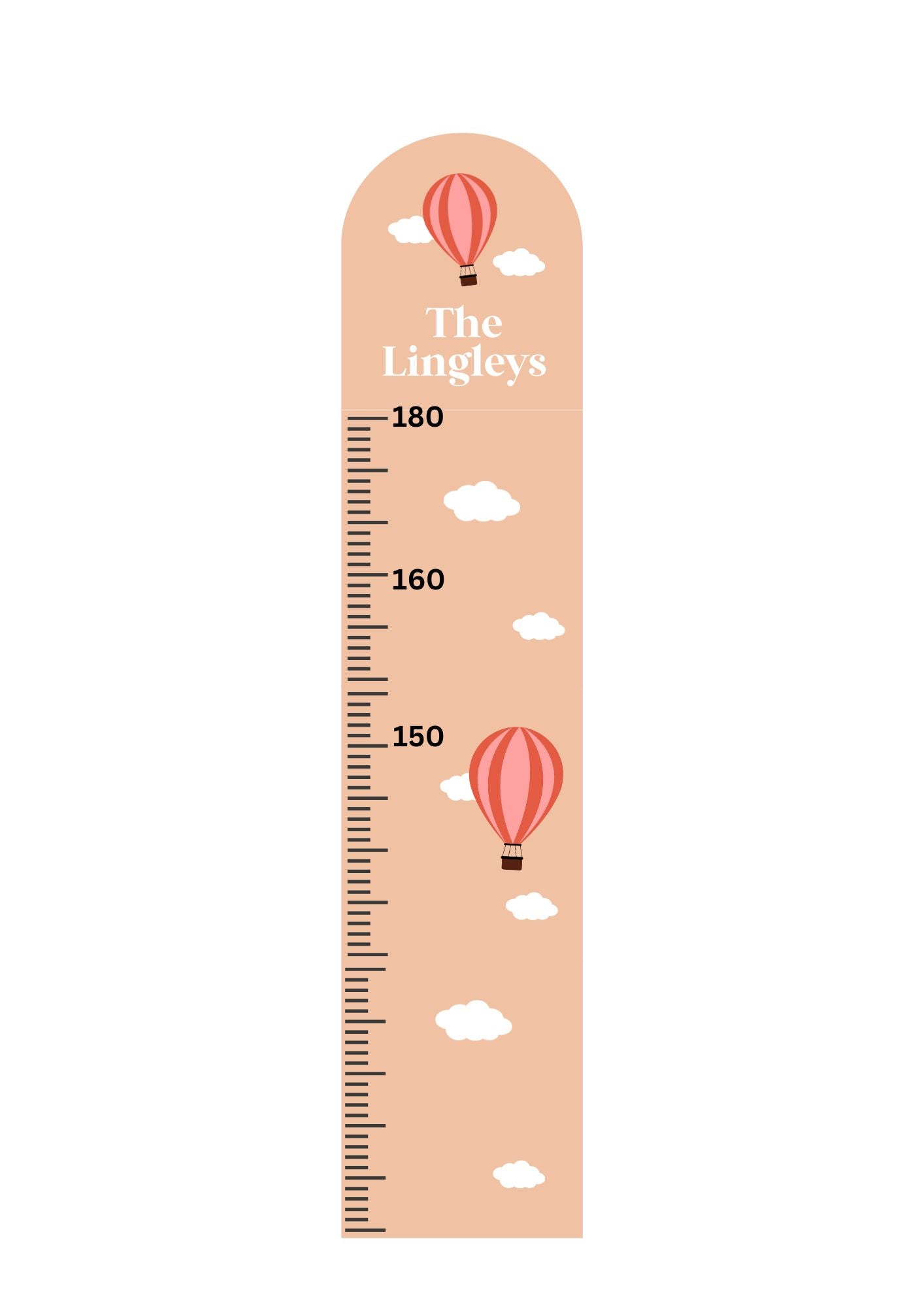 Hot air balloon height chart