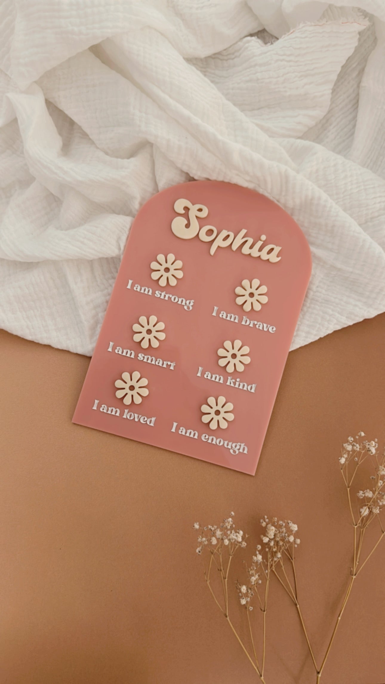 Affirmation plaque- Floral