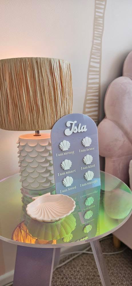 Sea Shell Affirmations- Acrylic