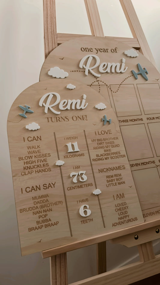 Milestone board- Airplanes