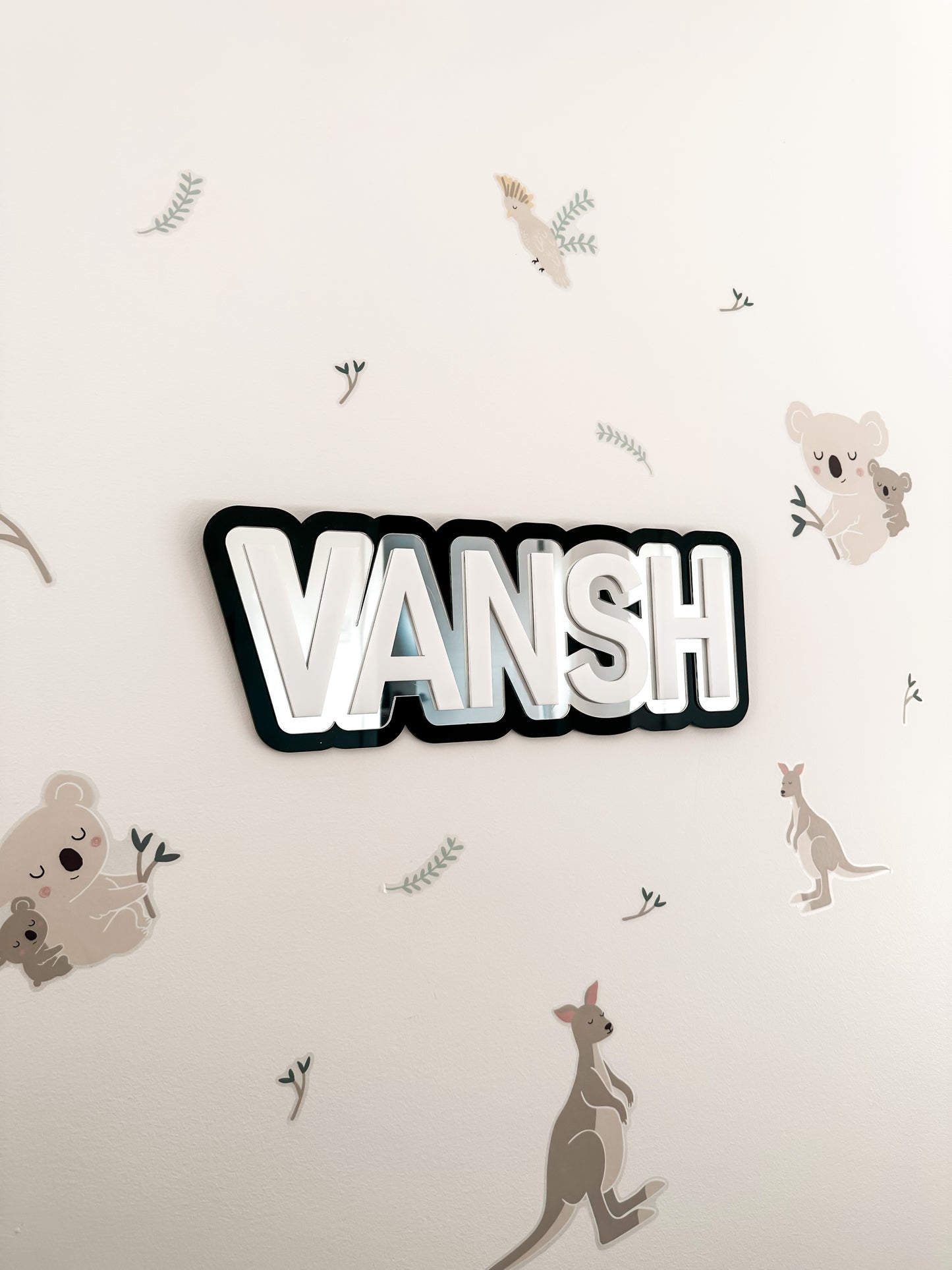 Triple layer name plaque