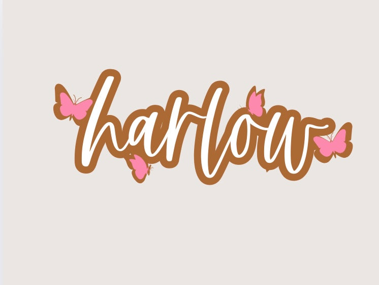 Butterfly name plaque