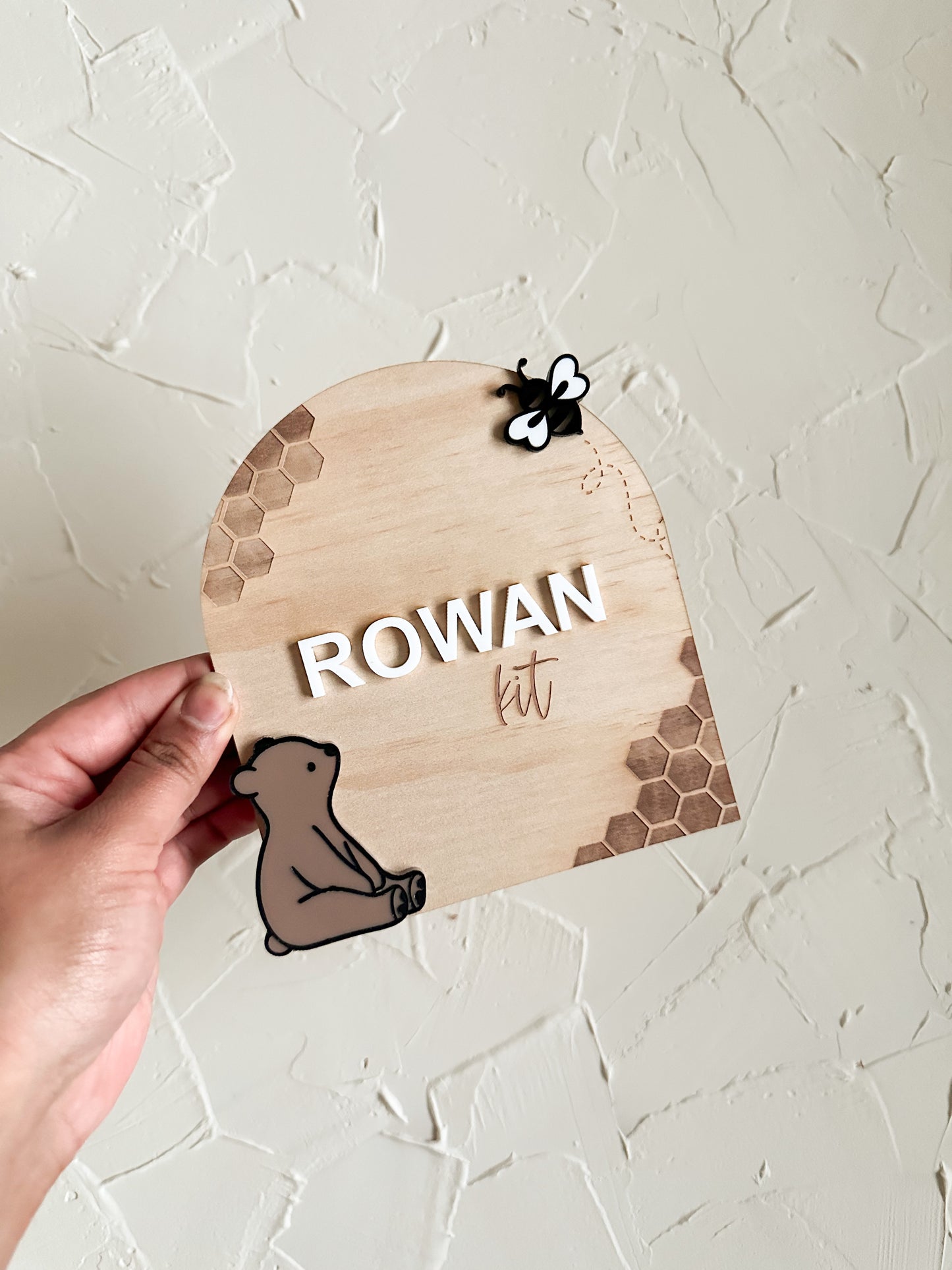 Bear Name Plaque