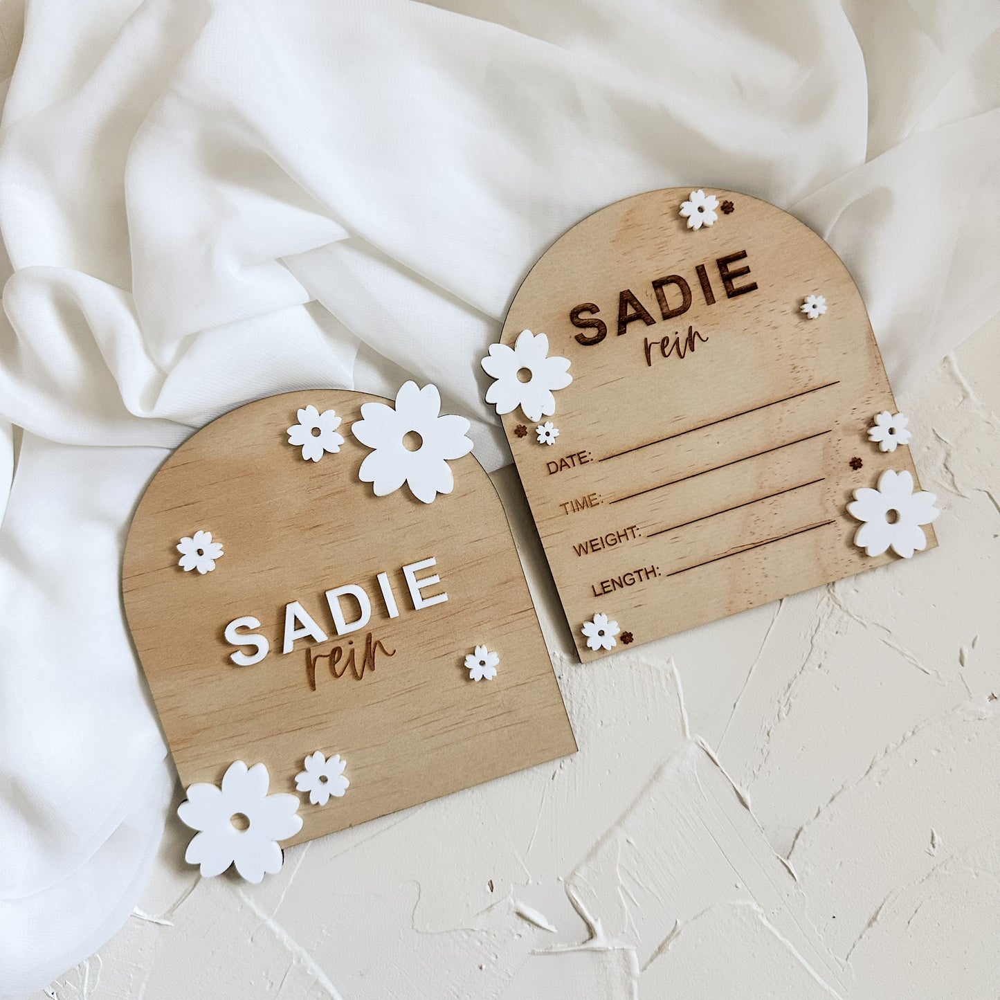 Floral Name Plaque