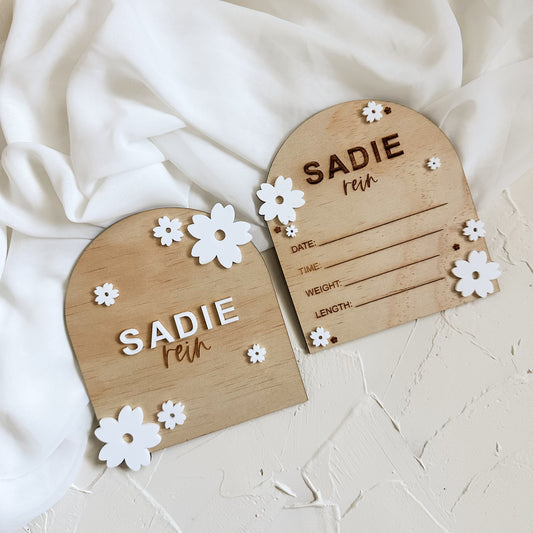Floral Name Plaque