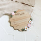 Floral Crown Birth Announcement Plaque