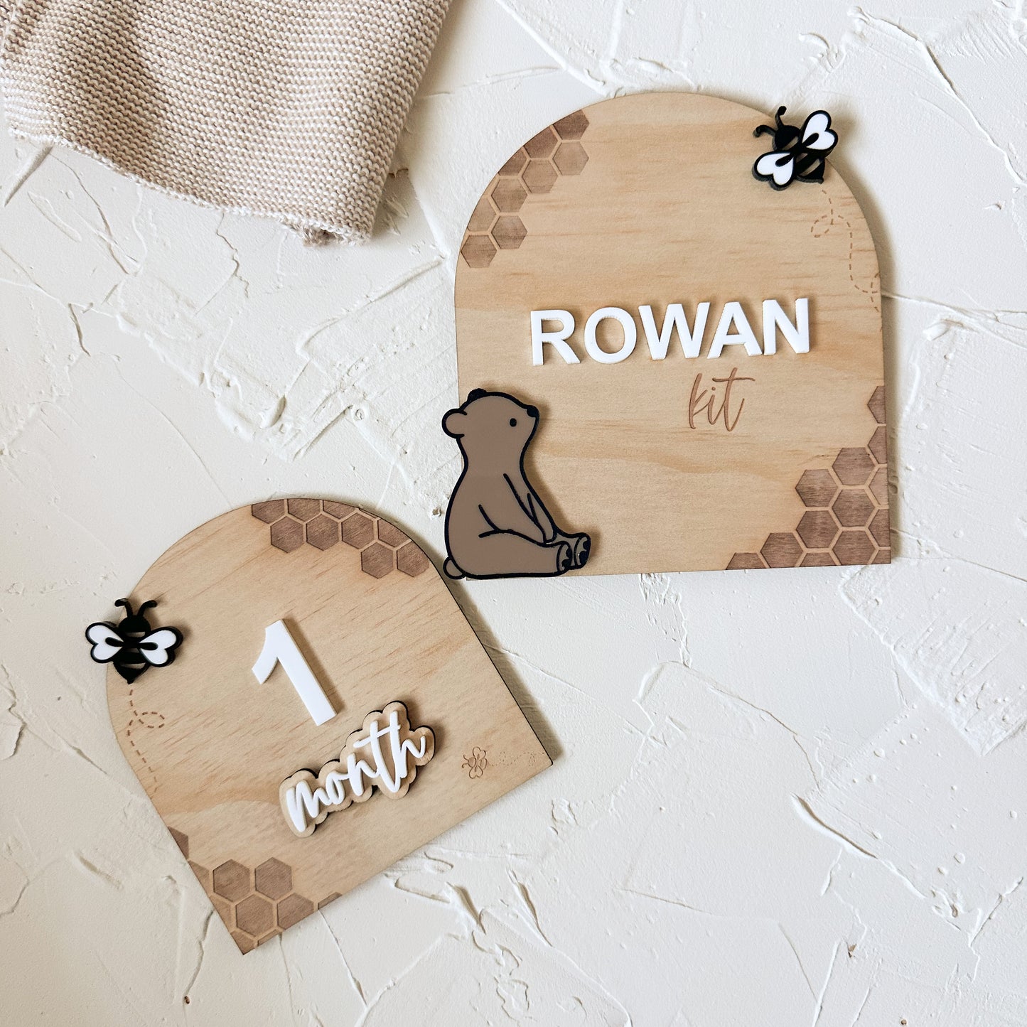 Bear Name Plaque