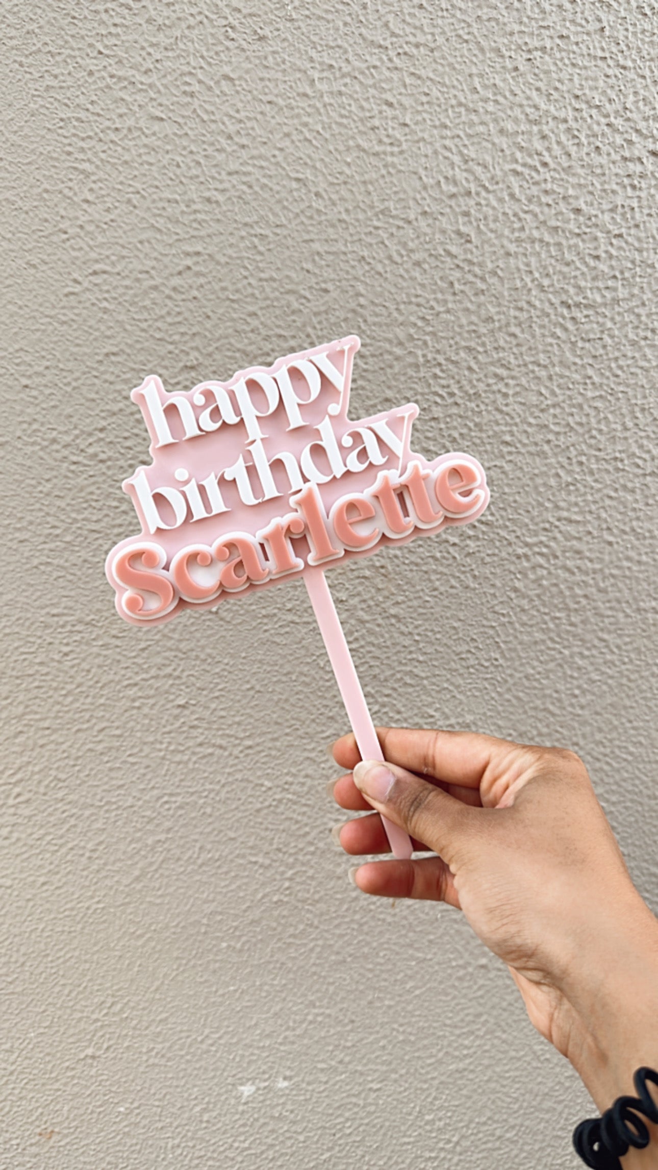 Cake topper- triple layered