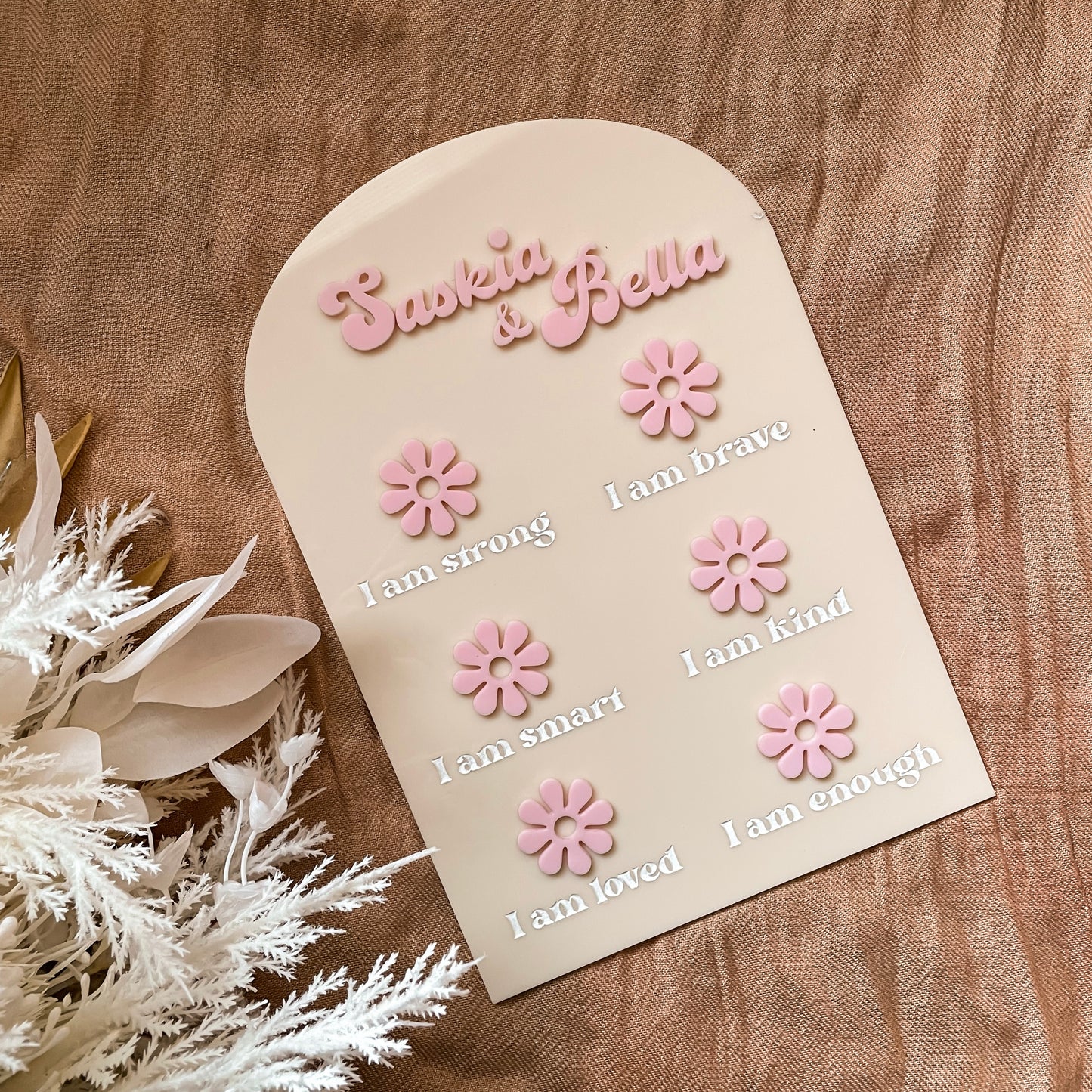 Affirmation plaque- Floral
