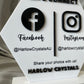 Hexagonal Social Media Sign