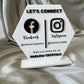Hexagonal Social Media Sign
