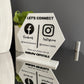 Hexagonal Social Media Sign